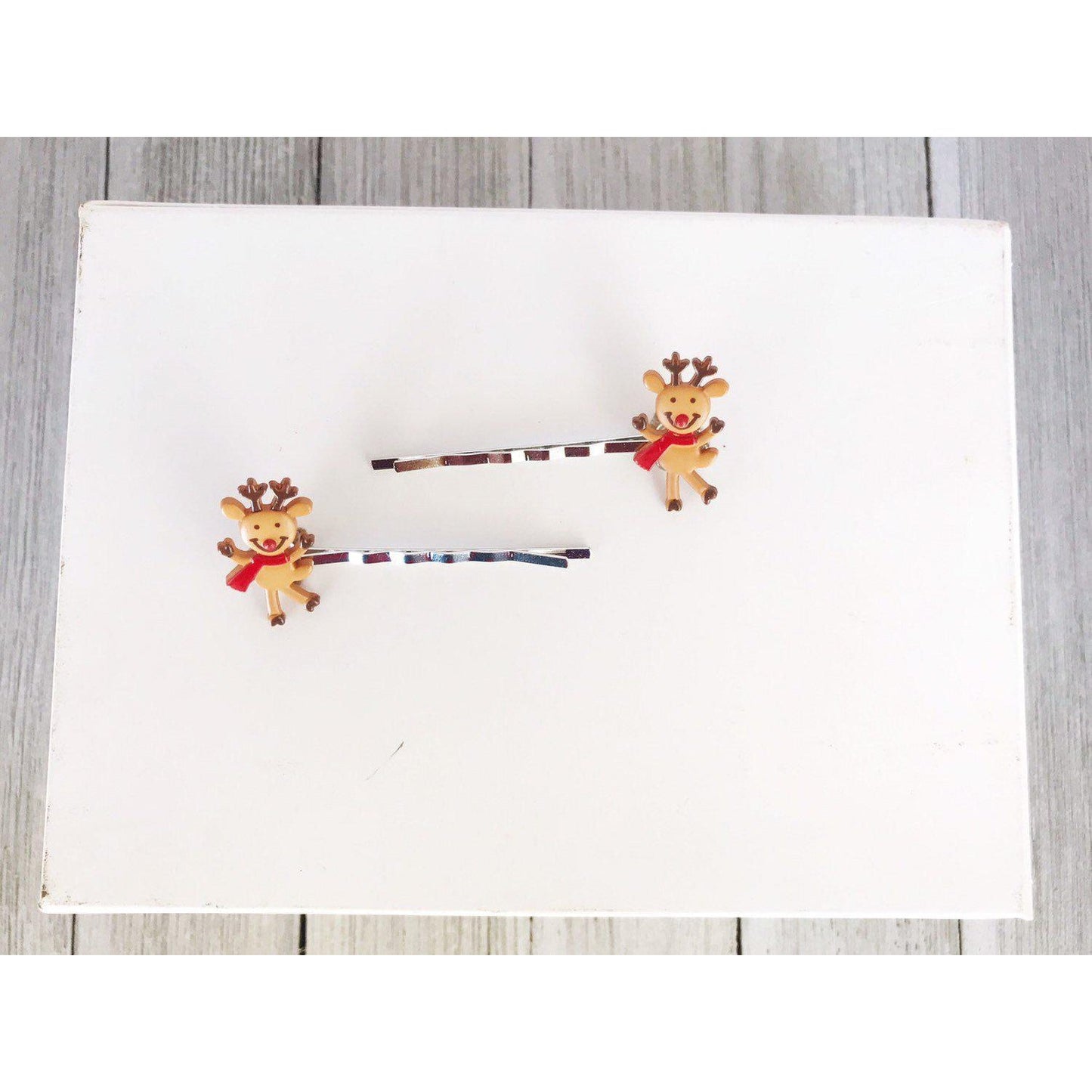 Christmas Reindeer Holiday Hair Pins - Festive Season Accessories