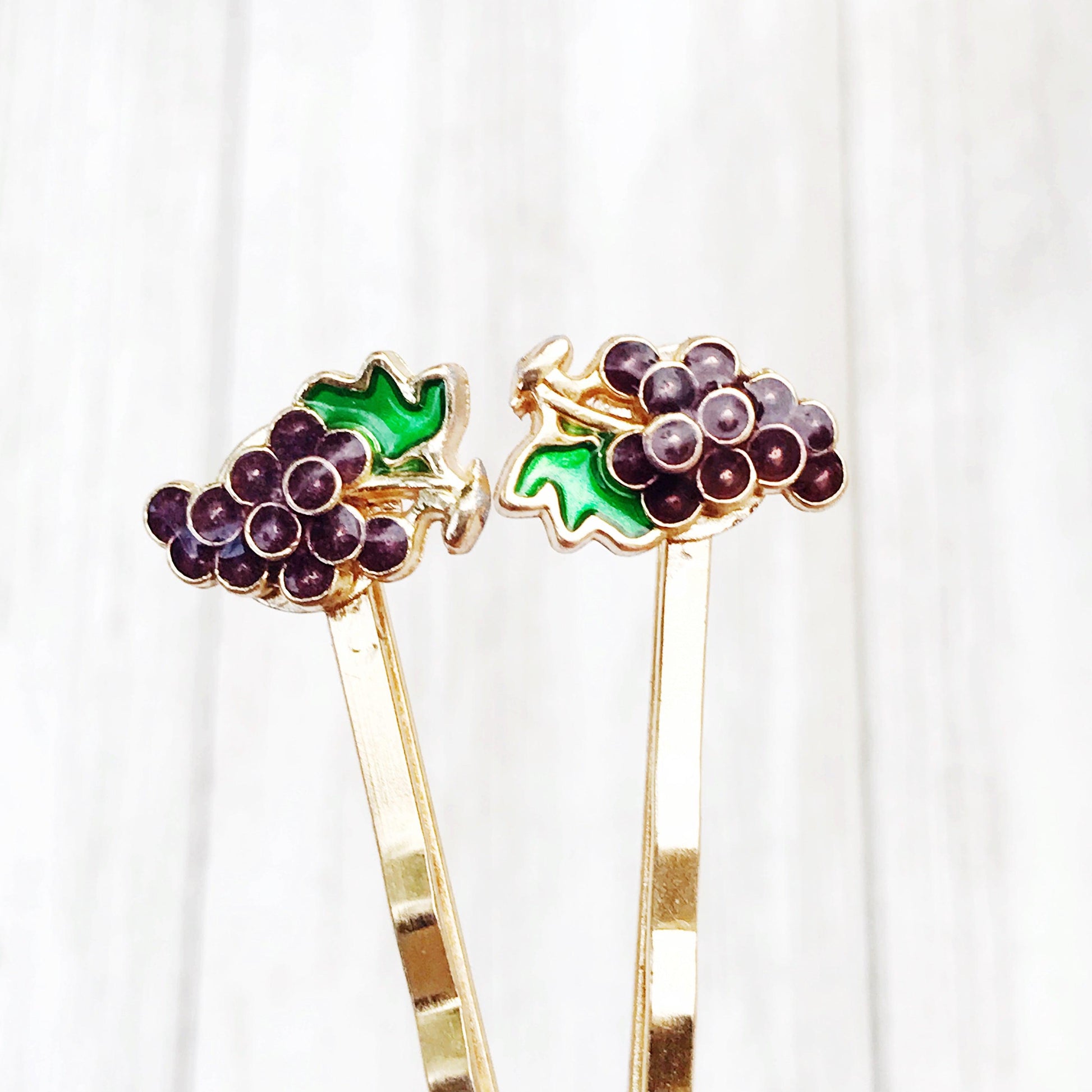 Enamel Grape Bobby Pins: Sweet Accessories for Fun & Flirty Hairstyles