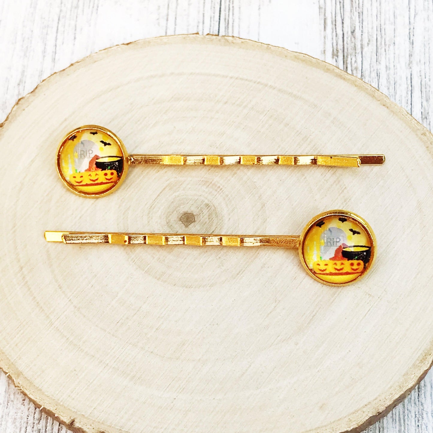 Halloween Pumpkin Hair Pins, Pumpkin Hair Clips, Halloween Barrettes, Bat Hair Clips, Hair Clip for Women, Decorative Bobby Pins, Creepy Pin