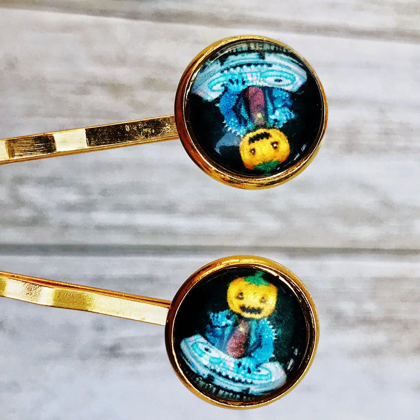 Halloween Pumpkin Head Monster Hair Pins