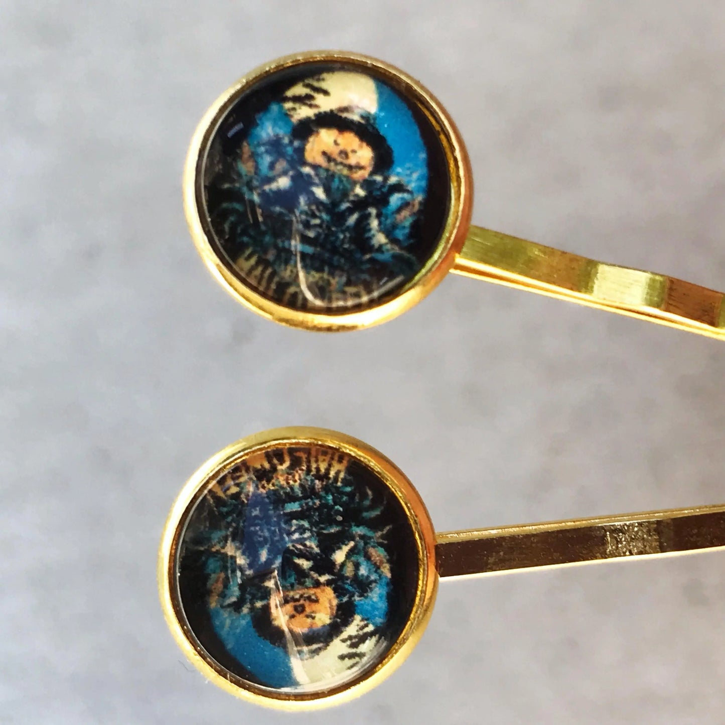 Halloween Scarecrow Hair Pins, Halloween Hair Clips, Halloween Barrettes, Pumpkin Head Hair Clips, Hair Clips for Woman, Pumpkin Bobby Pins