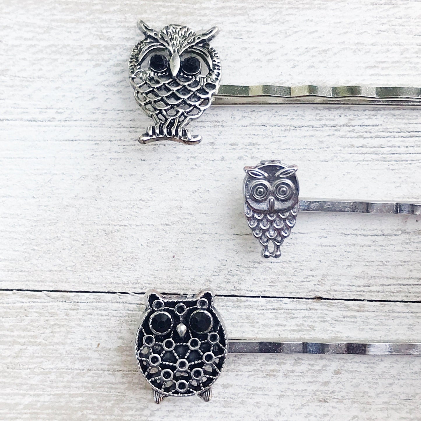 Set of 3 Decorative Owl Bobby Pins: Whimsical Accessories for Playful Hairstyles