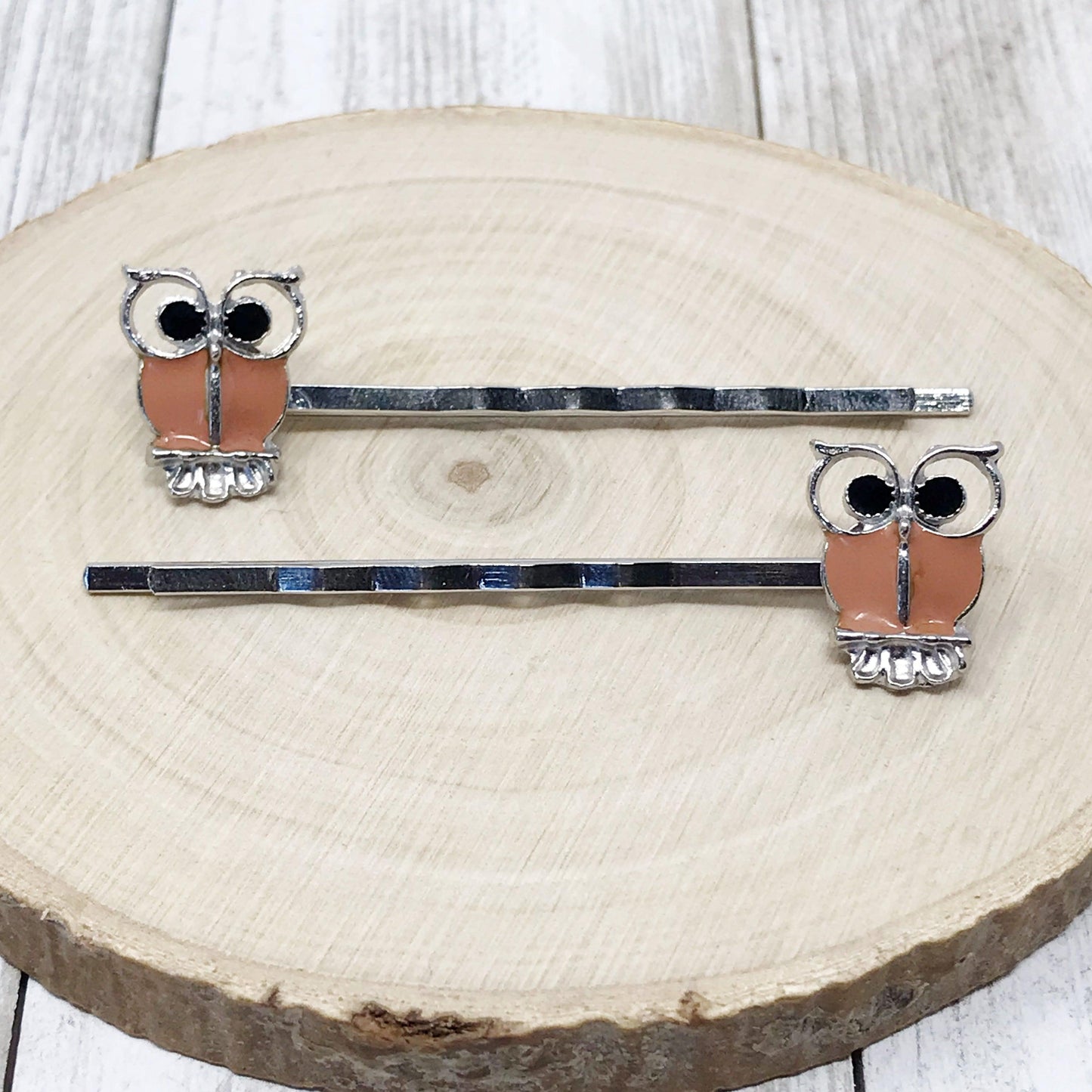 Boho Tan Owl Hair Pins: Stylish Accessories for Bohemian Chic Hairstyles