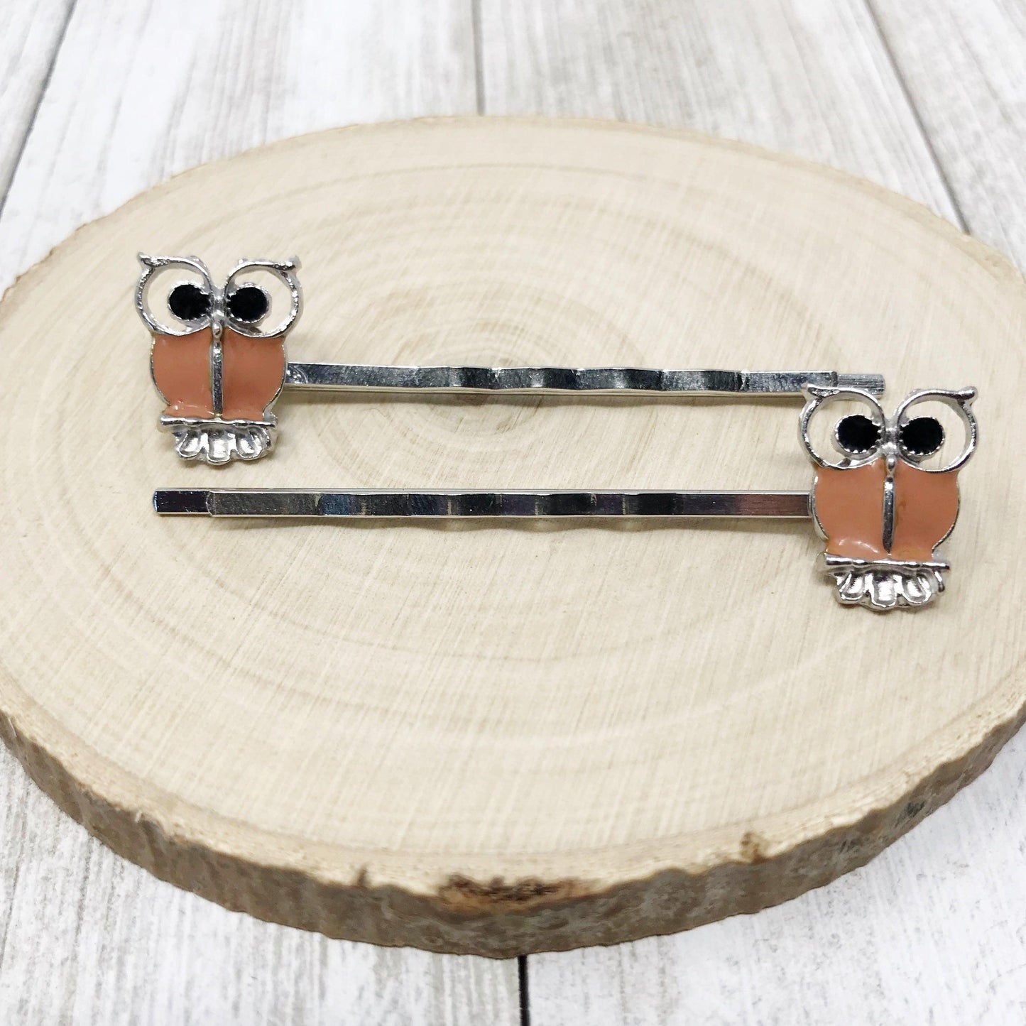 Boho Tan Owl Hair Pins: Stylish Accessories for Bohemian Chic Hairstyles