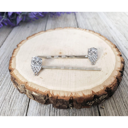 Small Silver Owl Bobby Pins: Stylish & Whimsical Accessories for Your Hair
