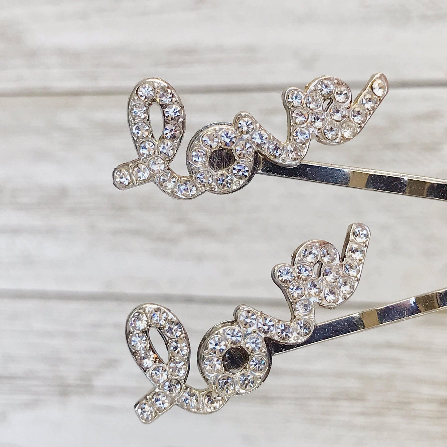 Rhinestone Hair Pins, Word Hair Clip, Barrette with Words, Love Bobby Pin, Trendy Hair Clips, Womens Hair Pin, Cute Bobby Pins, Gift for Her