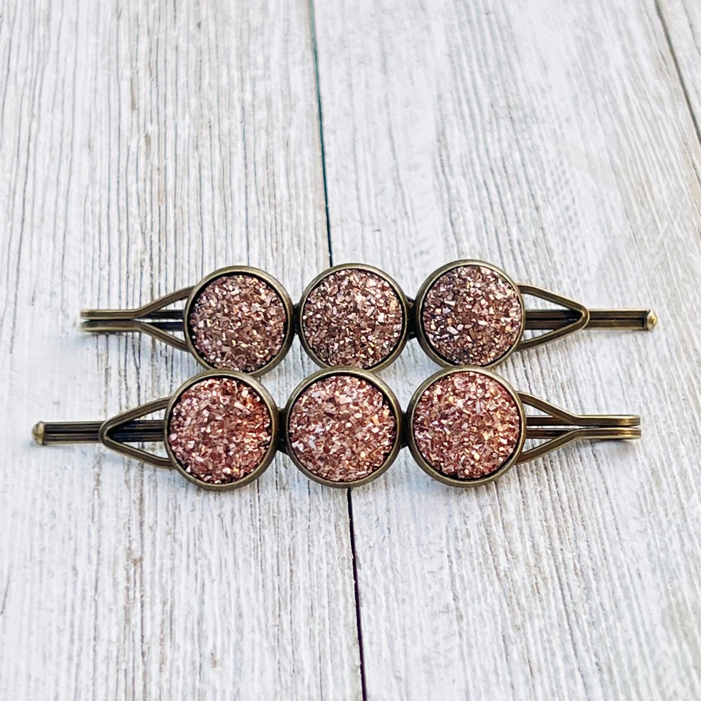 Rose Gold Druzy Hair Pins: Elegant Accessories for Glamorous Hairstyles