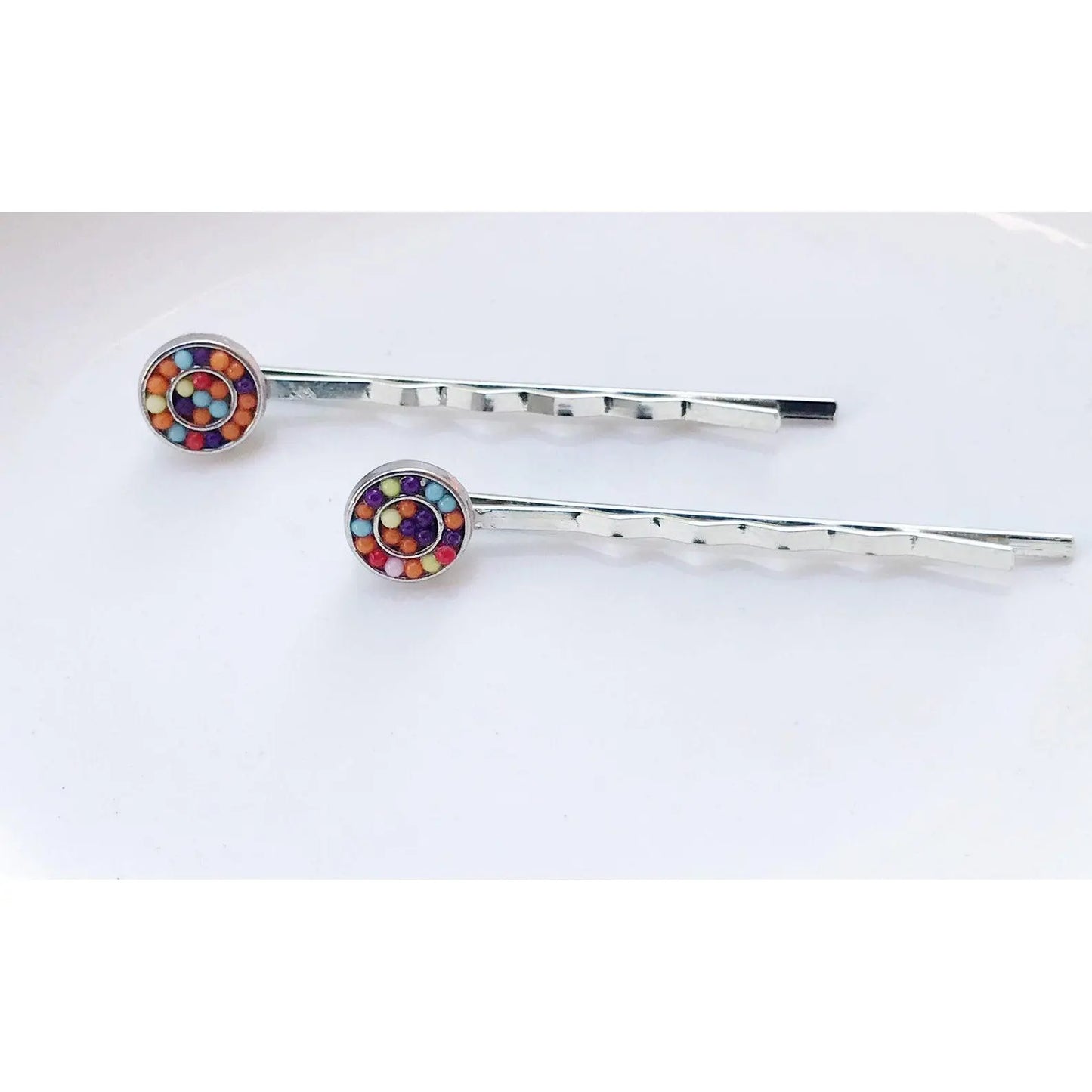 Seed Bead Hair Pins, Boho Hair Pin, Beaded Barrettes, Womens Hair Pin, Decorative Bobby Pin, Womens Hair Accessories, Southwestern Hair Pins