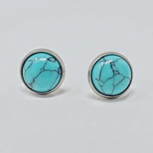 Turquoise 10mm Stud Earrings