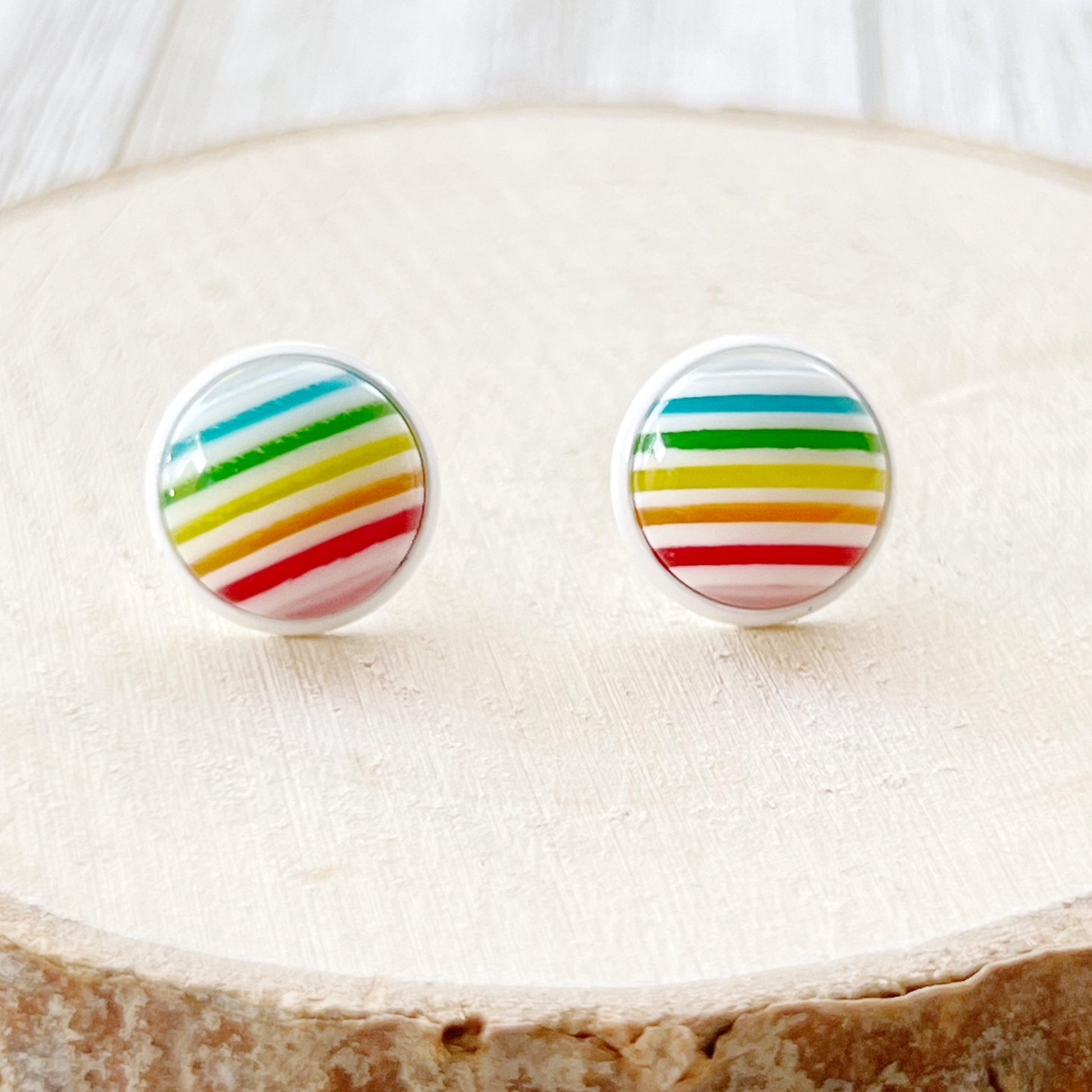 Rainbow Striped Earrings: Vibrant & Playful Accessories for Every Outfit