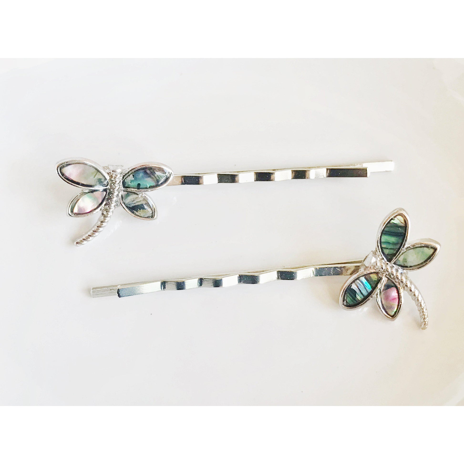 Women's Natural Shell Abalone Dragonfly Bobby Pin Hair Accessories - Exquisite Nature-Inspired Styling