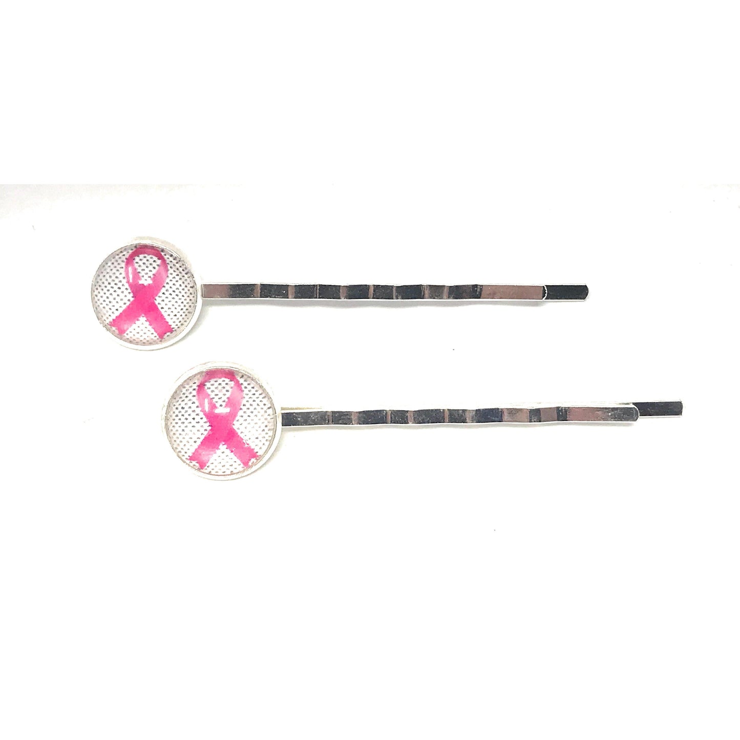 Breast Cancer Awareness Ribbon Hair Pins - Supportive and Stylish Accessories
