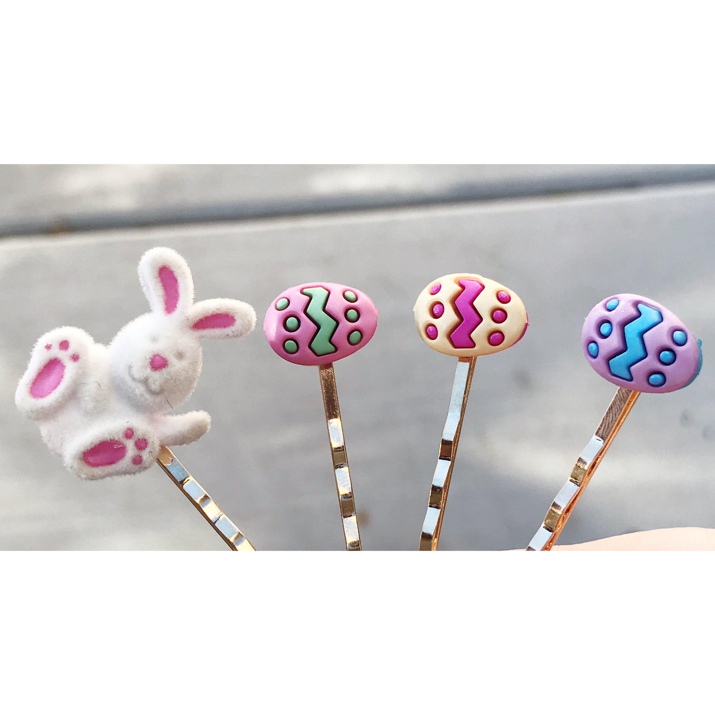 Easter Bunny & Egg Hair Pins Bunny Bobby Pins & Decorative Women's Hair Clips for Easter Festivities