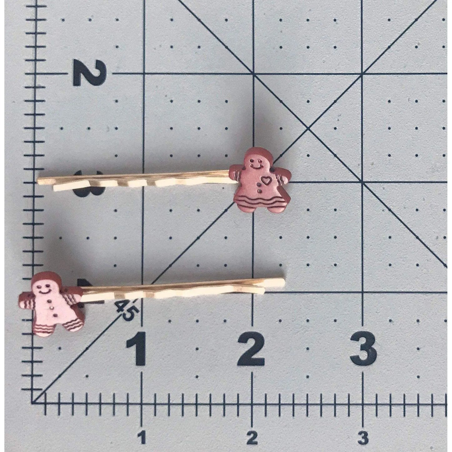 Gingerbread Man Hair Pin, Christmas Hair Clip, Holiday Barrettes, Womens Hair Clips, Girls Bobby Pin