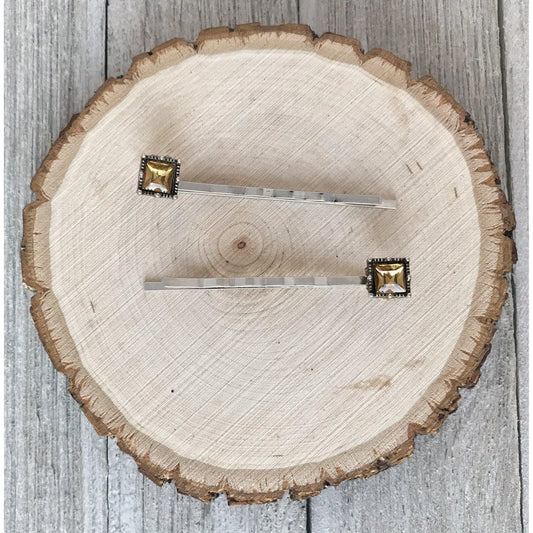 Yellow Acrylic Square Hair Pins: Boho Chic Accessories for Unique Hairstyles