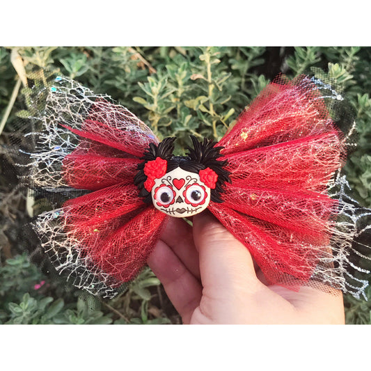 Halloween Zombie Day of the Dead Hair Bow