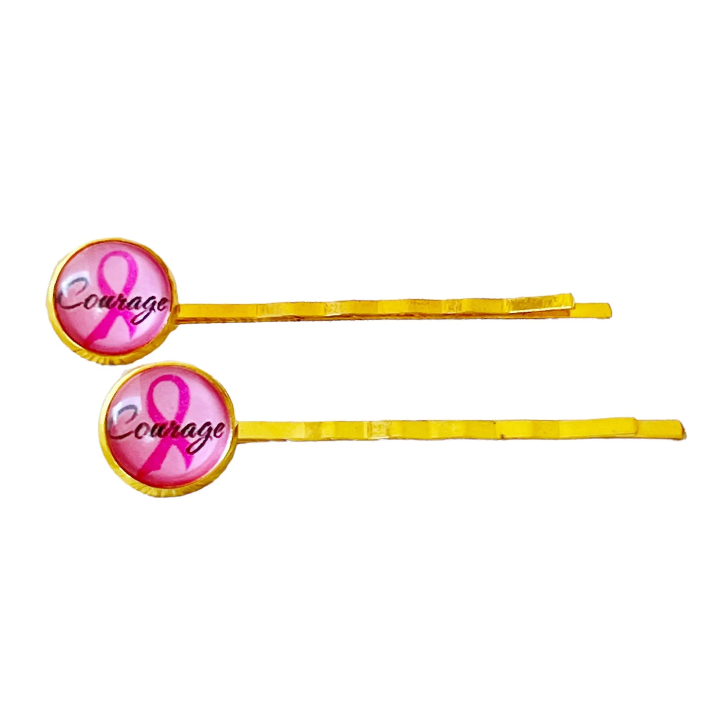 Breast Cancer Awareness Ribbon Hair Pins - Show Your Support with Stylish Awareness Accessories