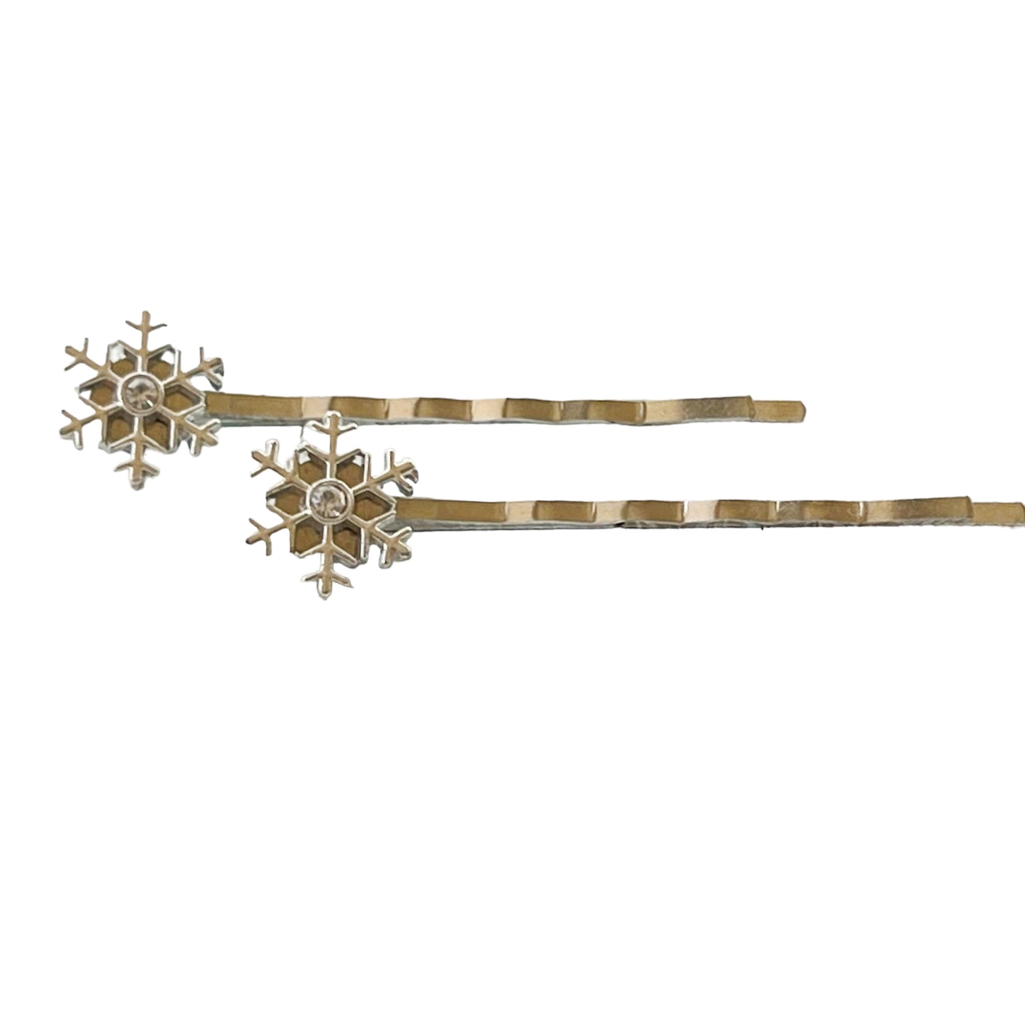 Snowflake Hair Pins – Crystal Silver Winter Boho Hair Clips