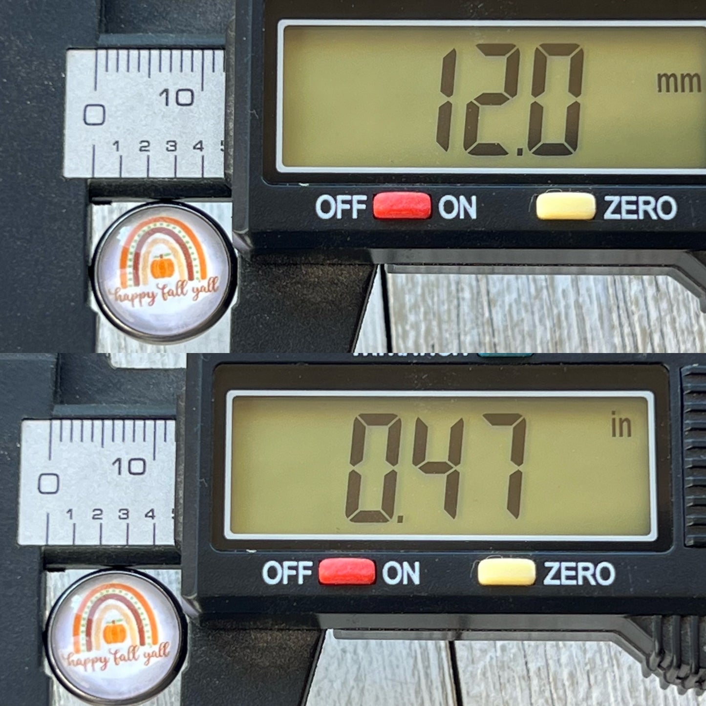 Happy Fall Y’all Stud Earrings – Rainbow Pumpkin Autumn Jewelry in Silver