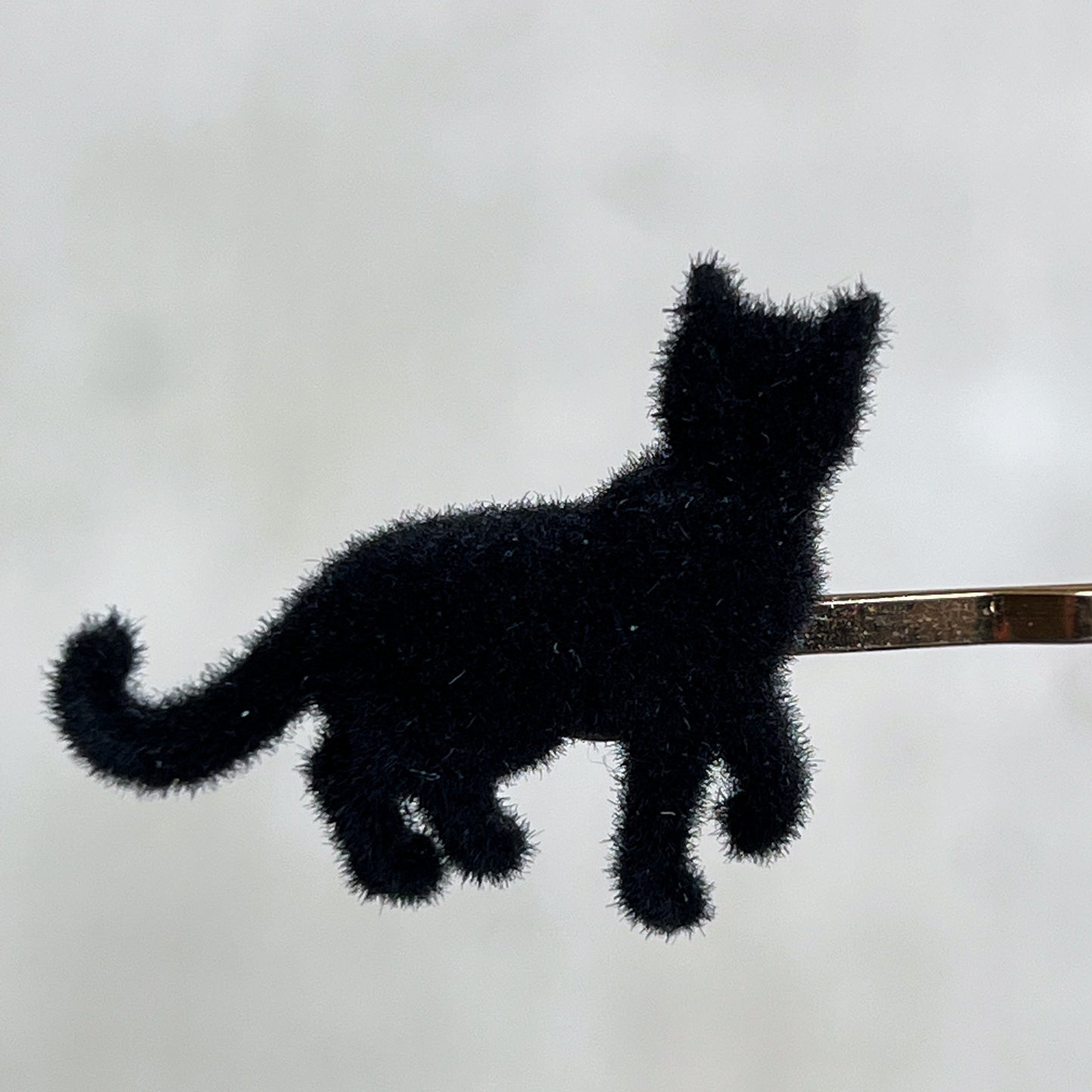 Gray & Black Felted Cat Hair Pins - Quirky Accessories for Feline-Inspired Hairstyles