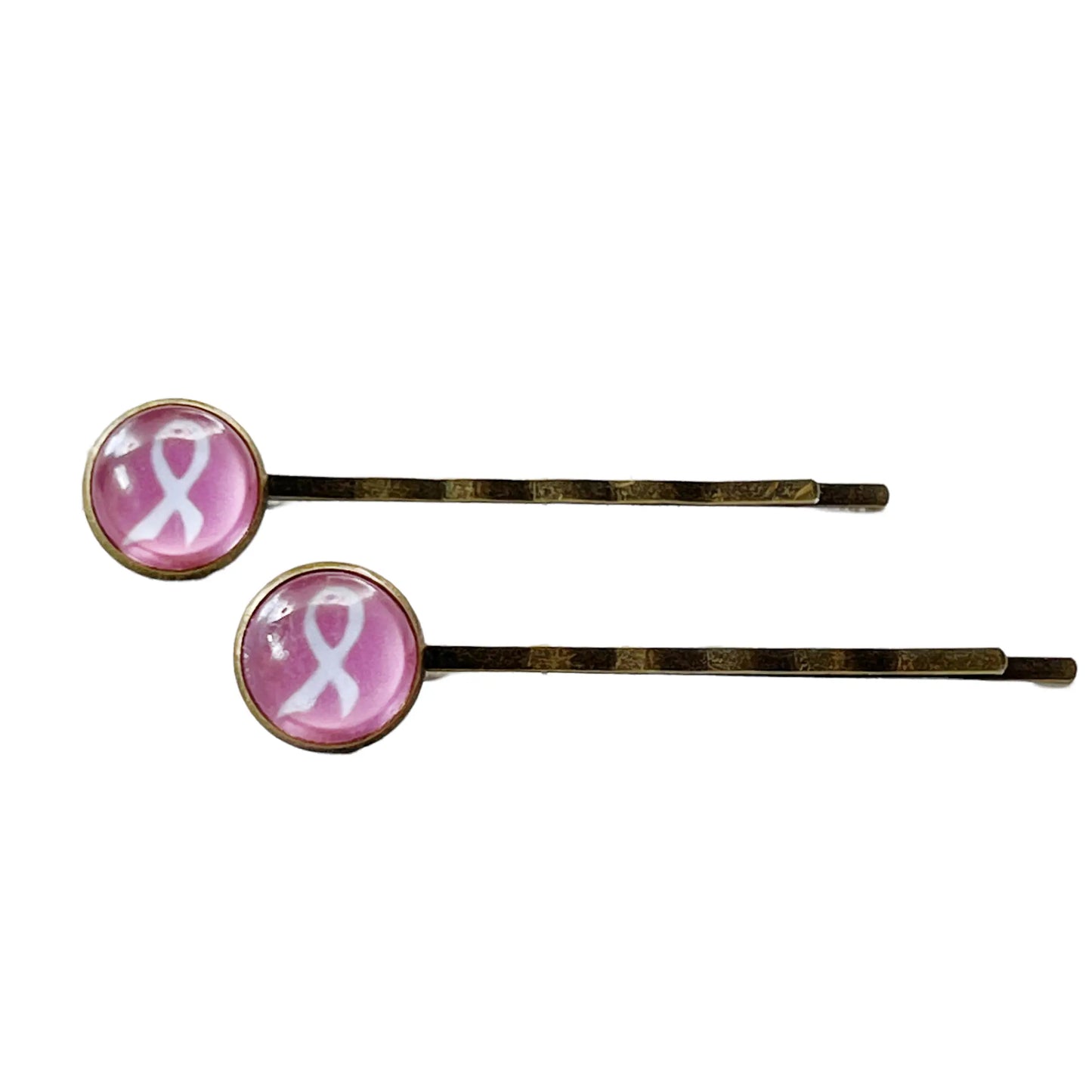 Breast Cancer Awareness Ribbon Hair Pins - Supportive and Stylish Accessories
