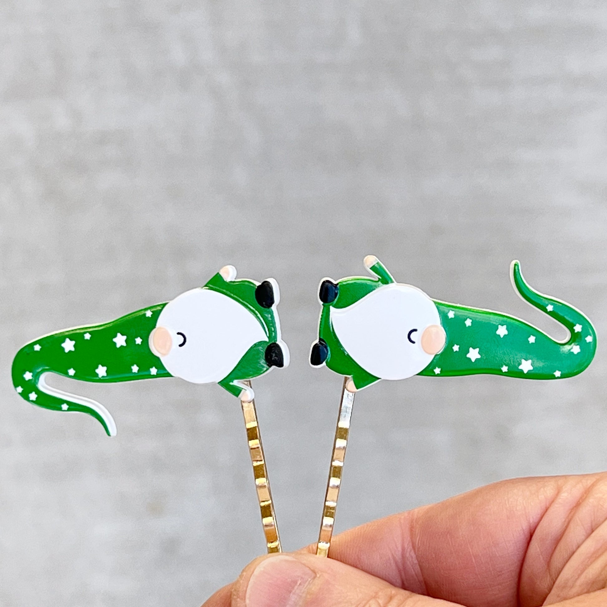 Green Gnome Christmas Hair Pins