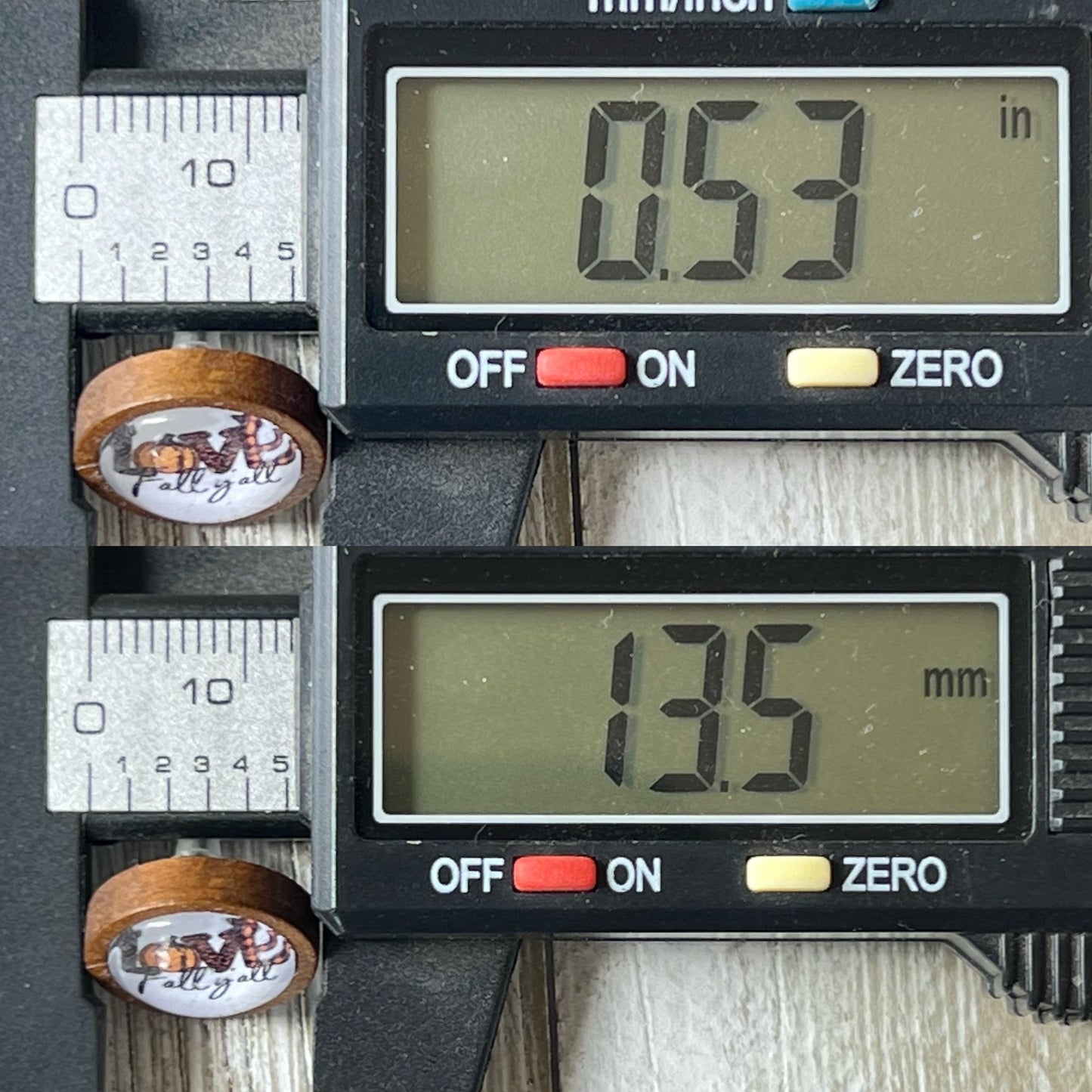 Love Fall Y’all Pumpkin Wood Stud Earrings - Festive & Stylish Accessories