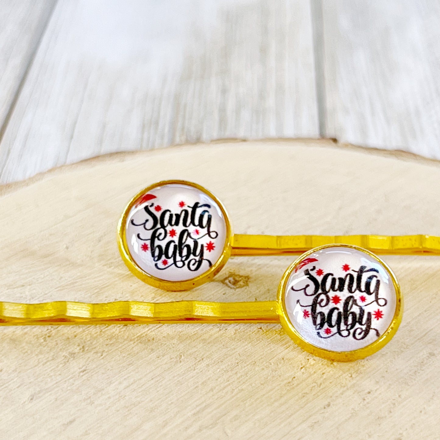 Santa Baby Christmas Holiday Bobby Pins
