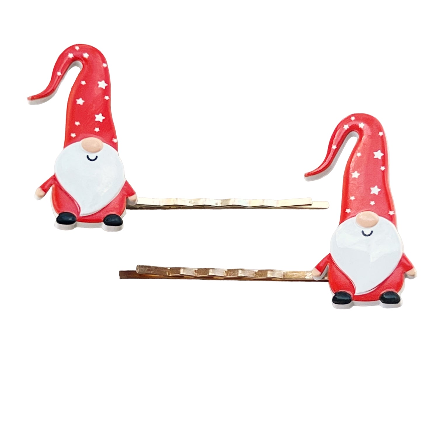 Red Gnome Christmas Hair Pins