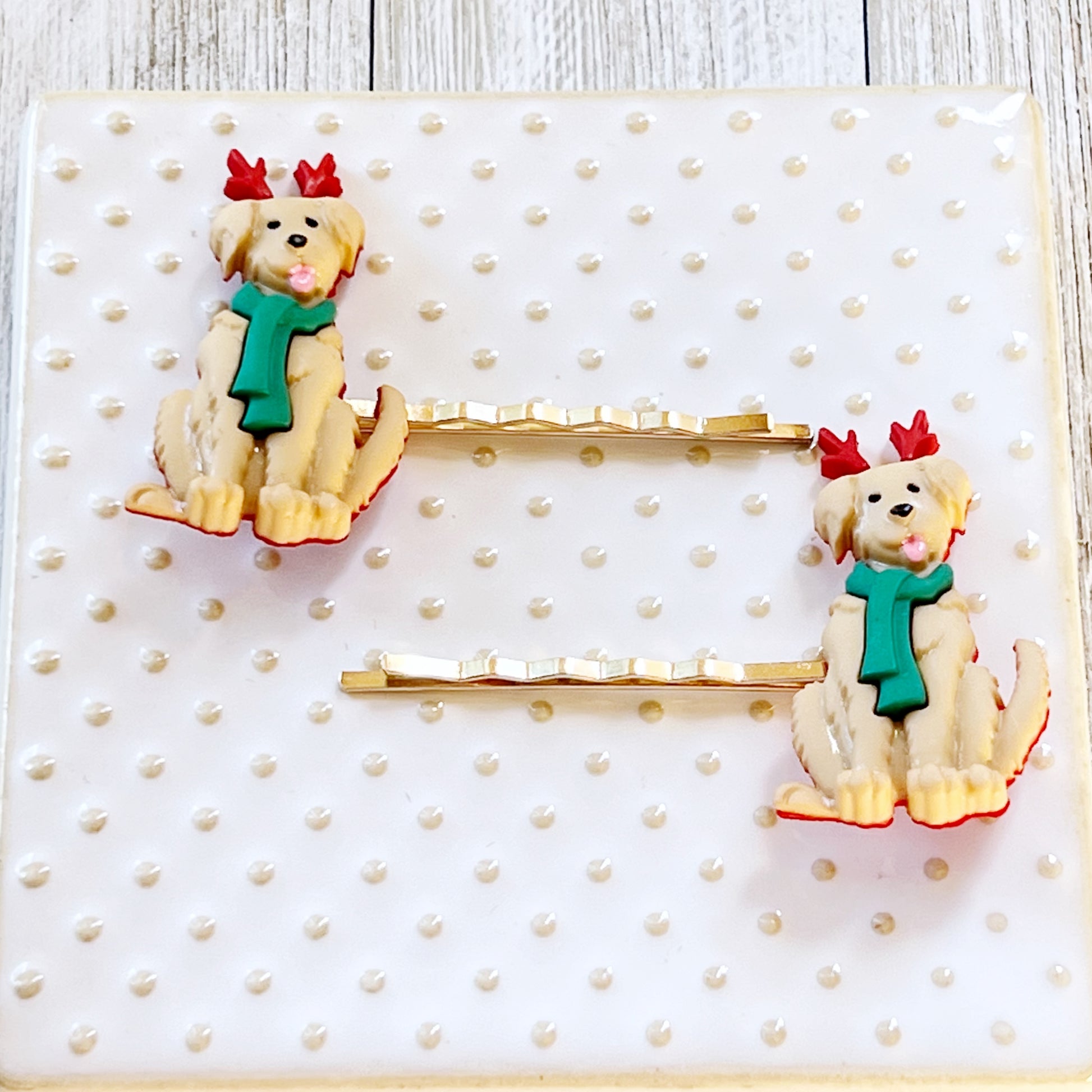 Winter Dog Christmas Hair Pins: Festive Accessories for Pet Lovers