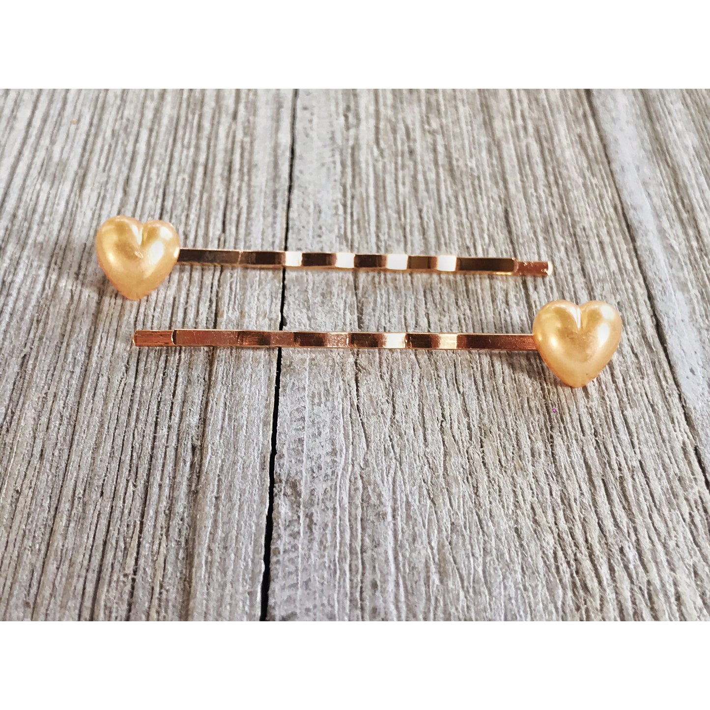 Orange Heart Hair Pins, Valentines Day Bobby Pin, Womens Hair Pin, Cute Hair Pin, Decorative Hair Pin, Pearl Heart Bobby Pins, Girls Hair Pins