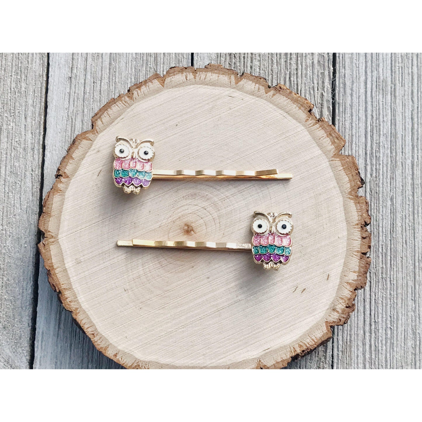 Pastel Owl Bobby Pins: Sparkling Owl Accents for Unique Hairstyles