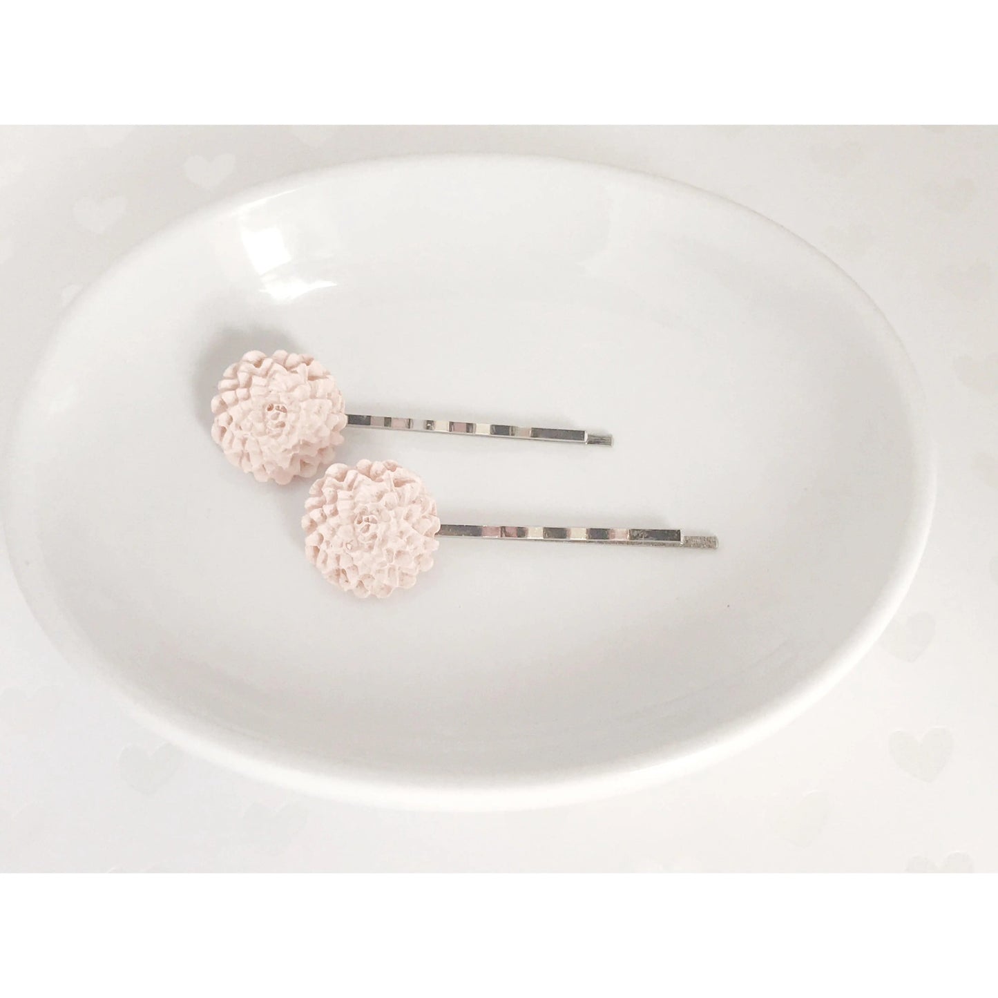 Pink Floral Hair Pins, Wedding Hair Pins, Womens Hair Pins, Flower Hair Pins, Bridal Hair Accessories