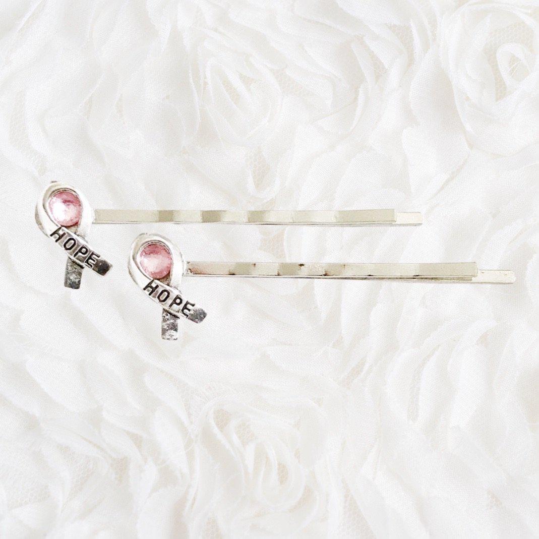 Pink Hope Breast Cancer Awareness Hair Pins