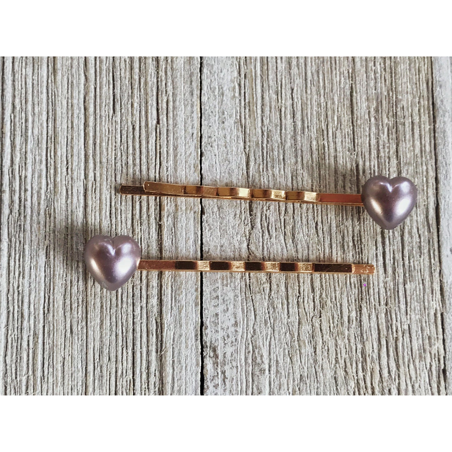 Purple Heart Hair Pins, Valentines Day Bobby Pin, Womens Hair Pin, Cute Hair Pin, Decorative Hair Pin, Pearl Heart Bobby Pins, Girls Hair Pins