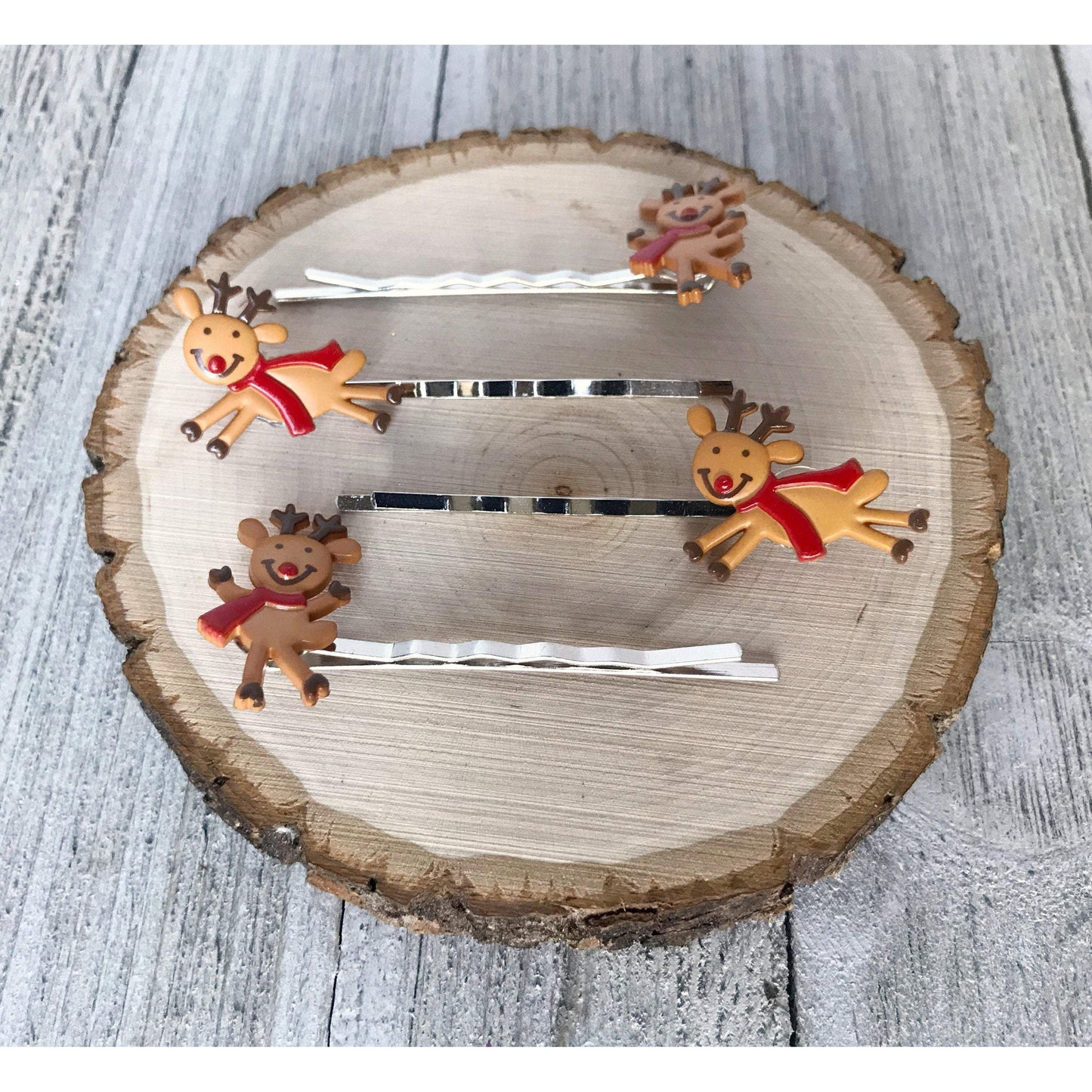 Reindeer Christmas Holiday Hair Pins
