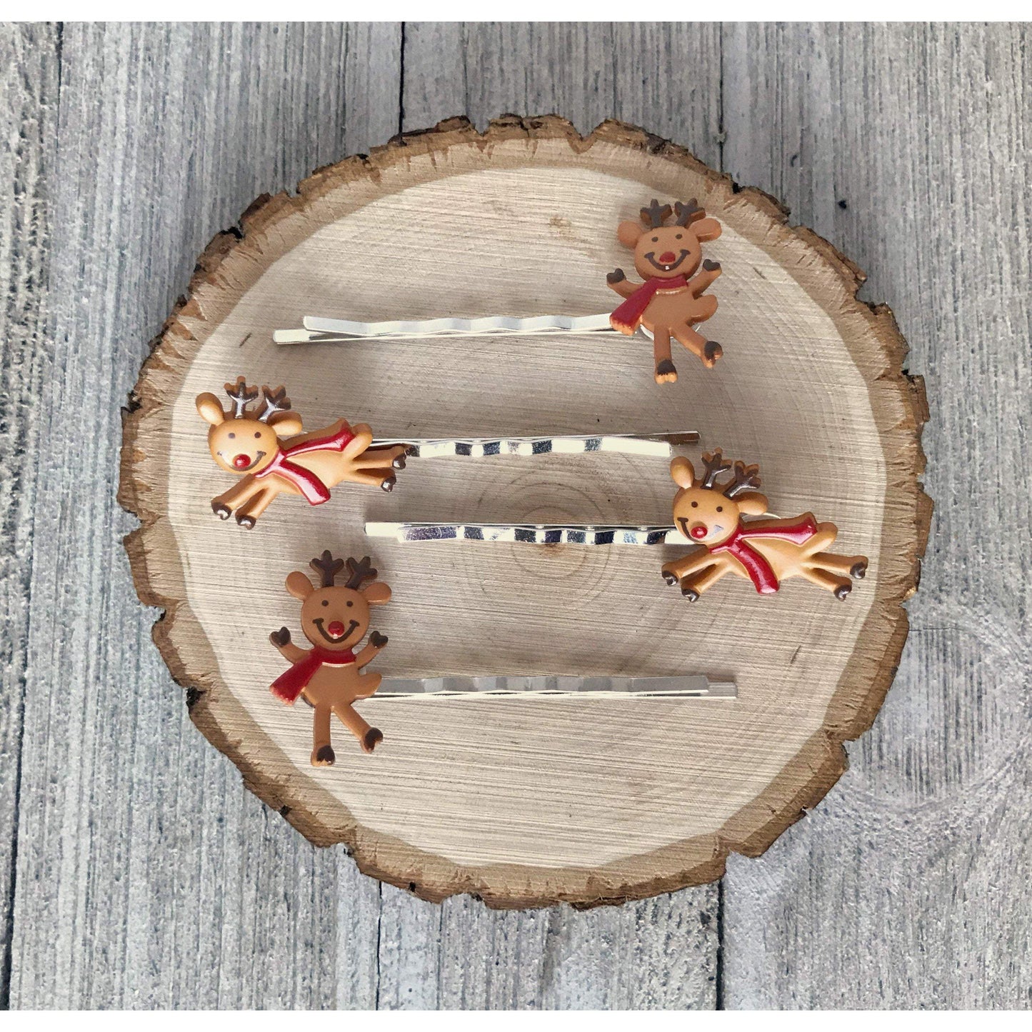 Reindeer Christmas Holiday Hair Pins