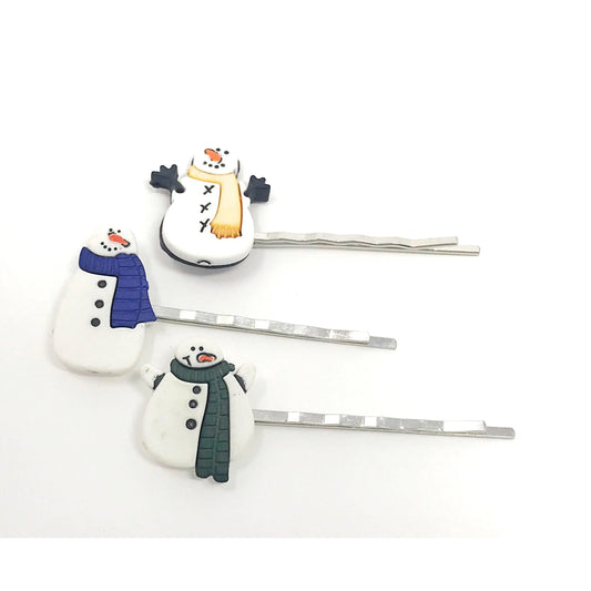 Snowman Christmas Bobby Pin Set