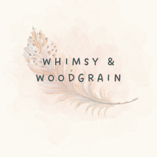 Whimsical handmade jewelry and hair accessories with woodgrain and playful details.
