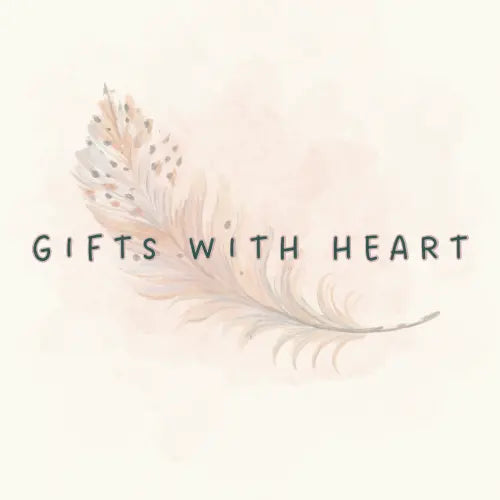 Gifts with Heart collection featuring meaningful handmade earrings, hair pins, and purse charms for her