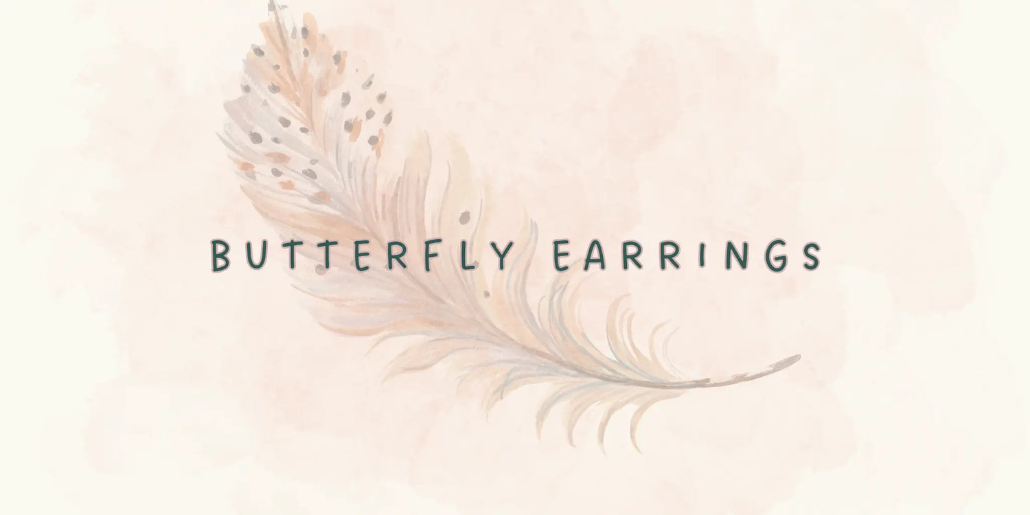 handmade butterfly earrings in stud and dangle styles for women and teens