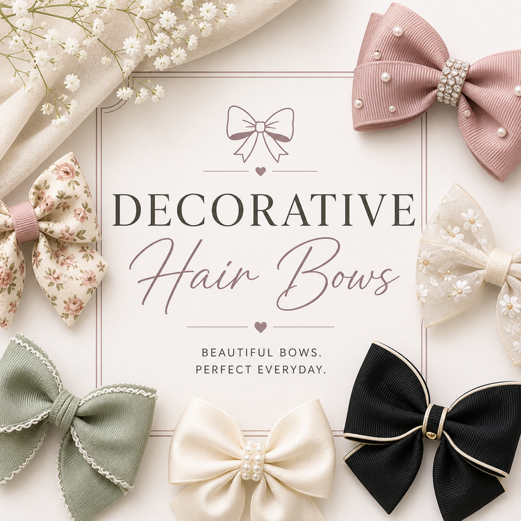Our decorative hair bows are handmade or hand-assembled in small batches in South Carolina
