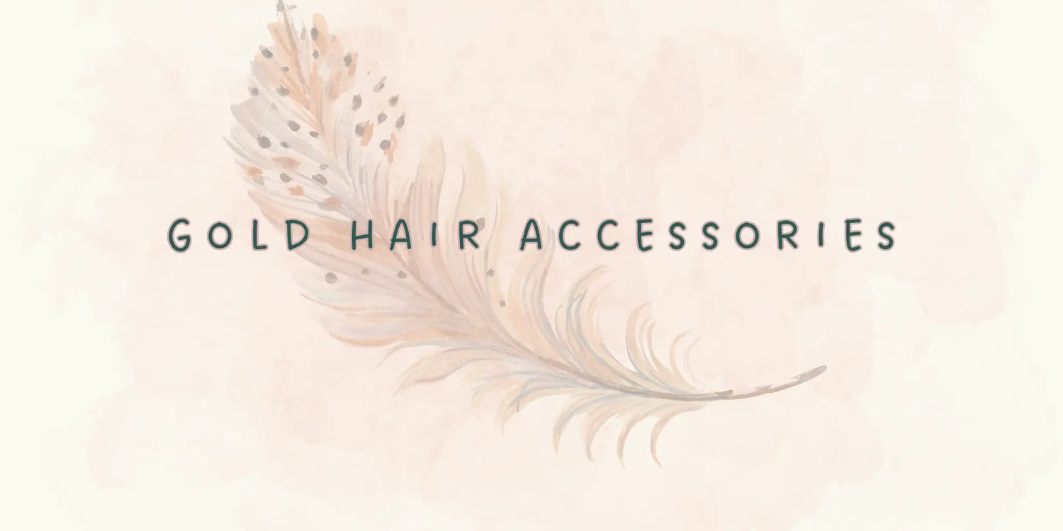 gold hair accessories including gold hair pins, clips, and barrettes for women