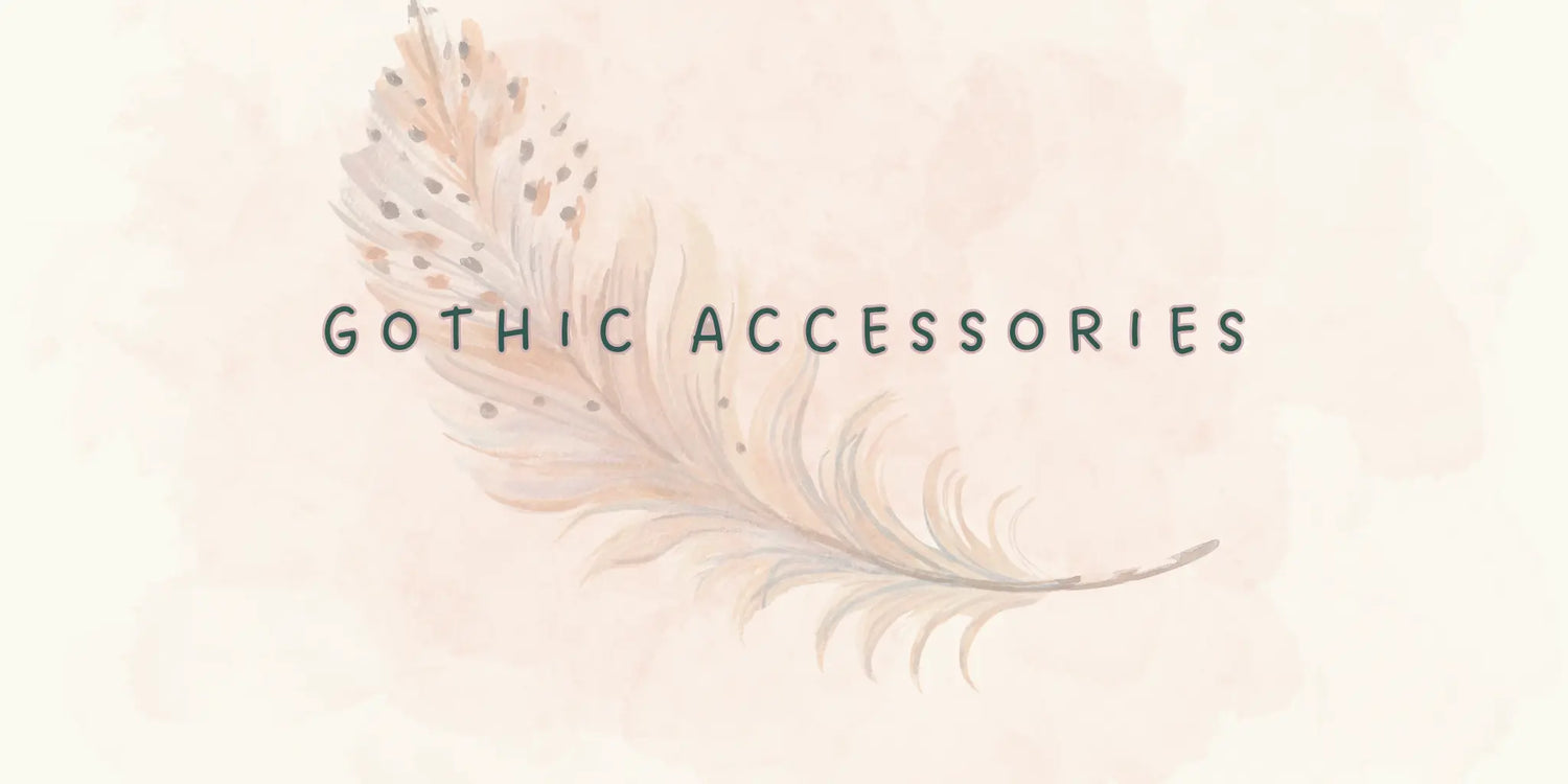 gothic accessories including dark moody jewelry hair accessories and purse charms