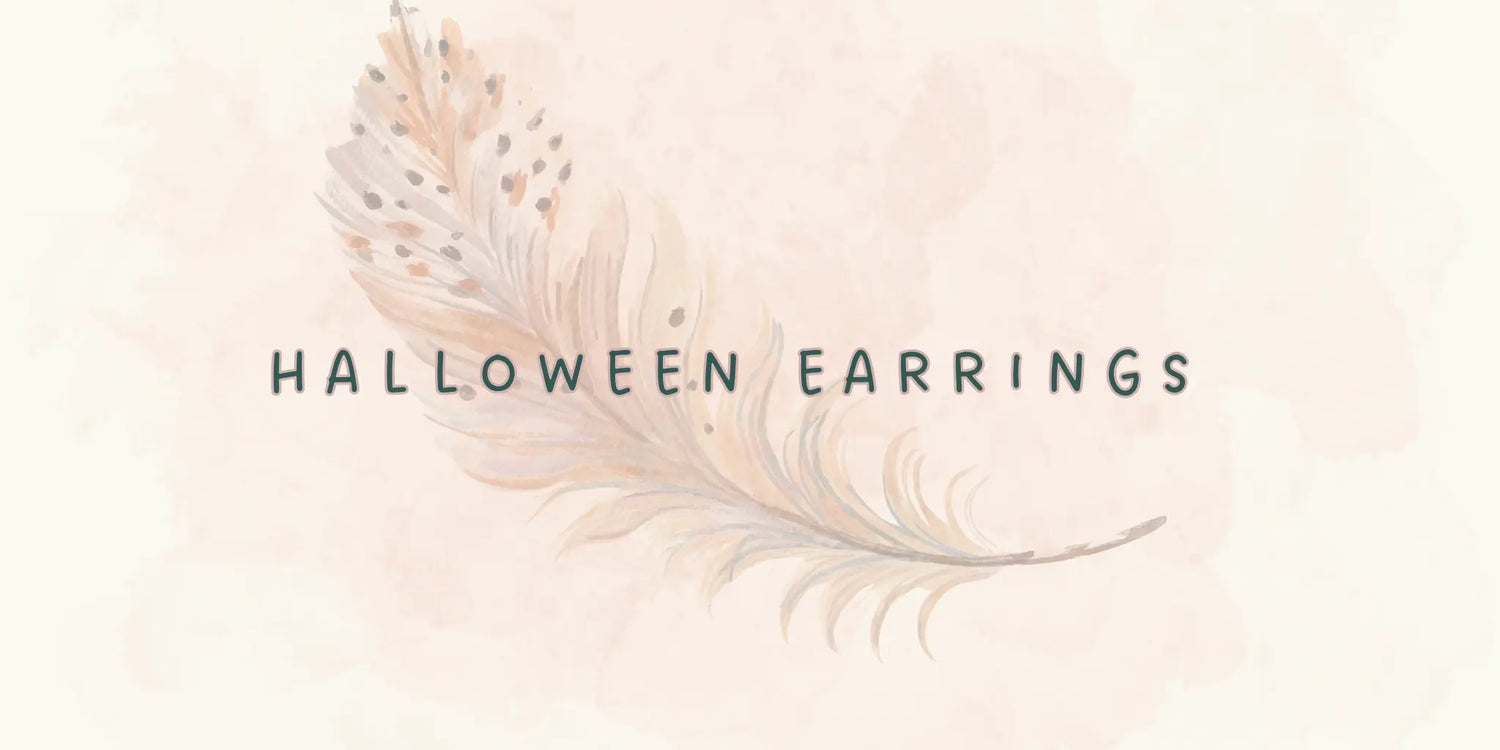 spooky cute Halloween earrings with pumpkins ghosts and bats for women and teens