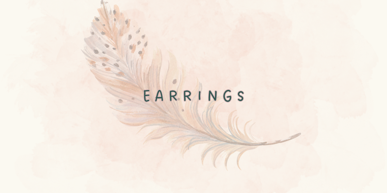 handmade boho and nature-inspired earrings including studs, dangles, and hoops for women