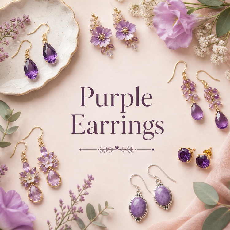 Purple Earrings