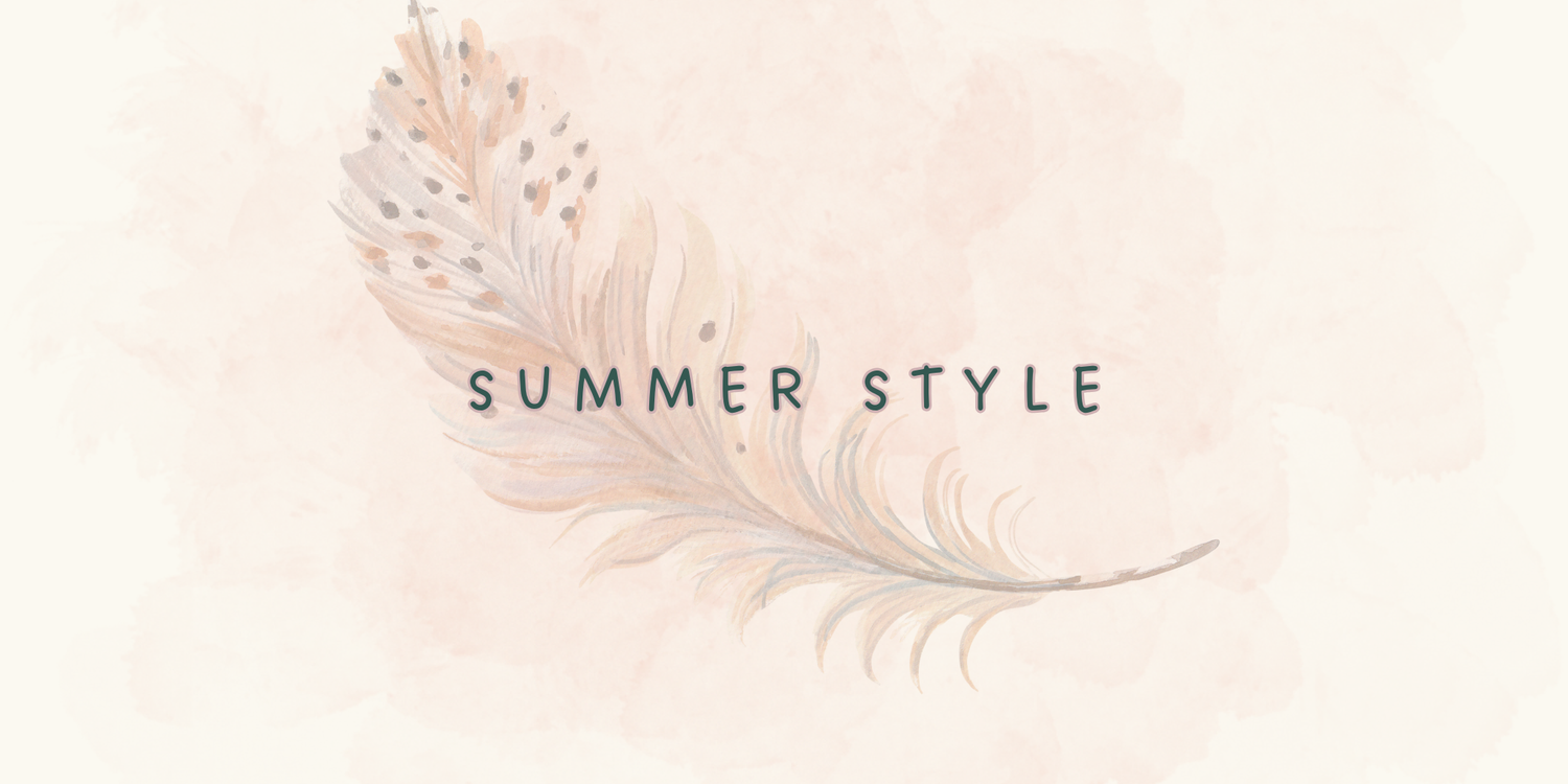 summer style collection with bright handmade earrings and hair accessories for sunny days