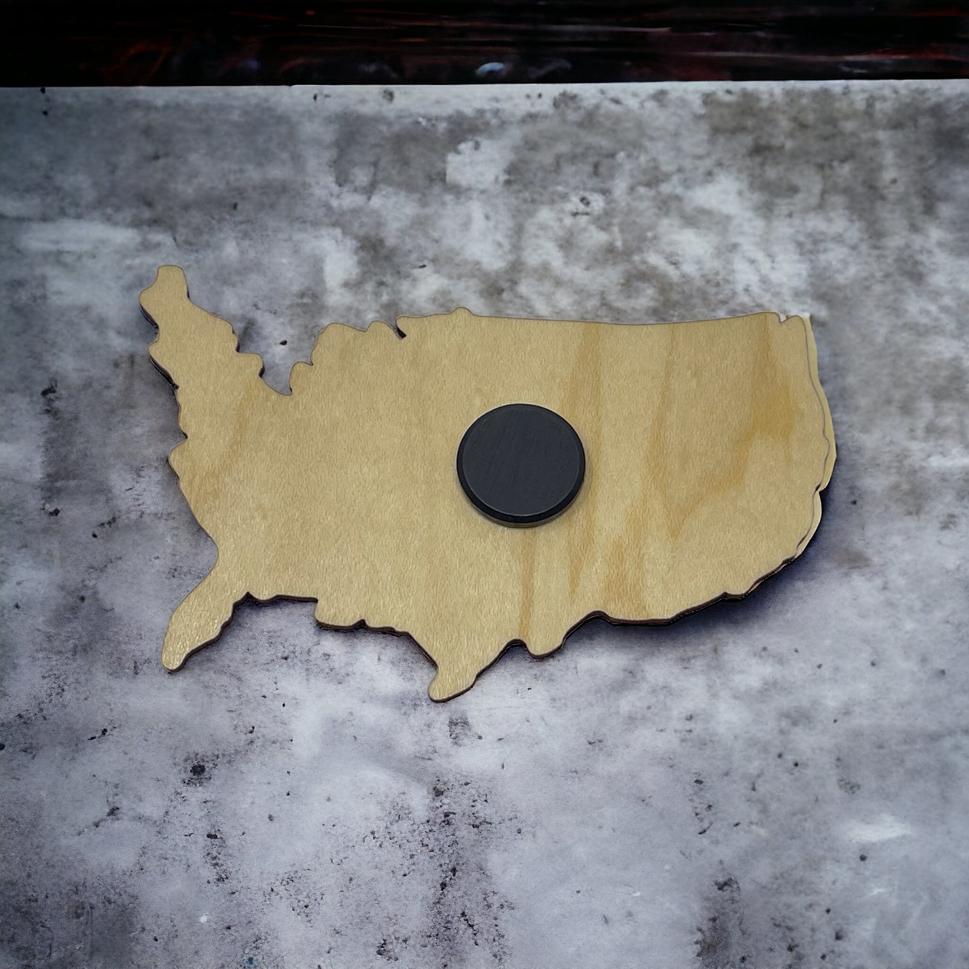 USA Rose Magnet – Floral Patriotic Wooden Home Decor