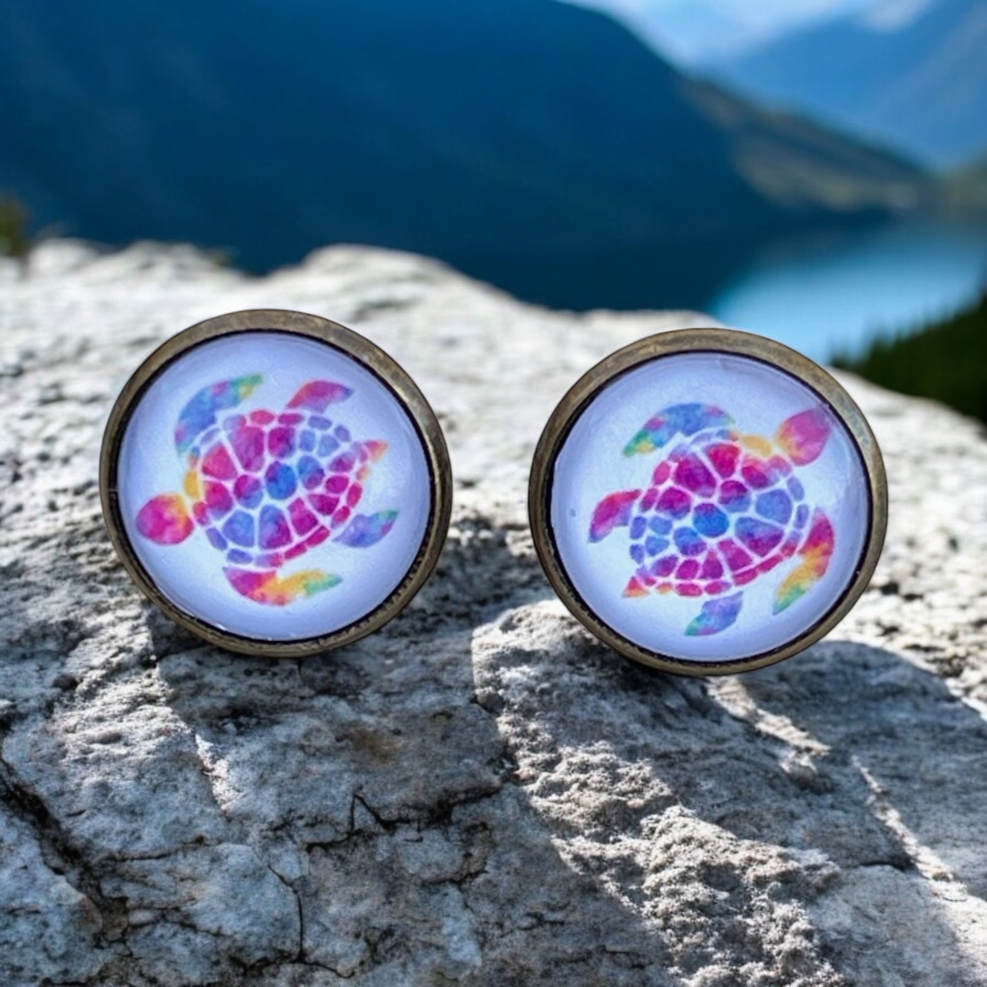 Sea Turtle Stud Earrings – Handmade Ocean-Inspired Jewelry